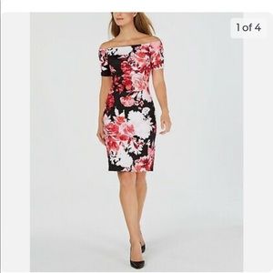 Calvin Klein off shoulder floral dress